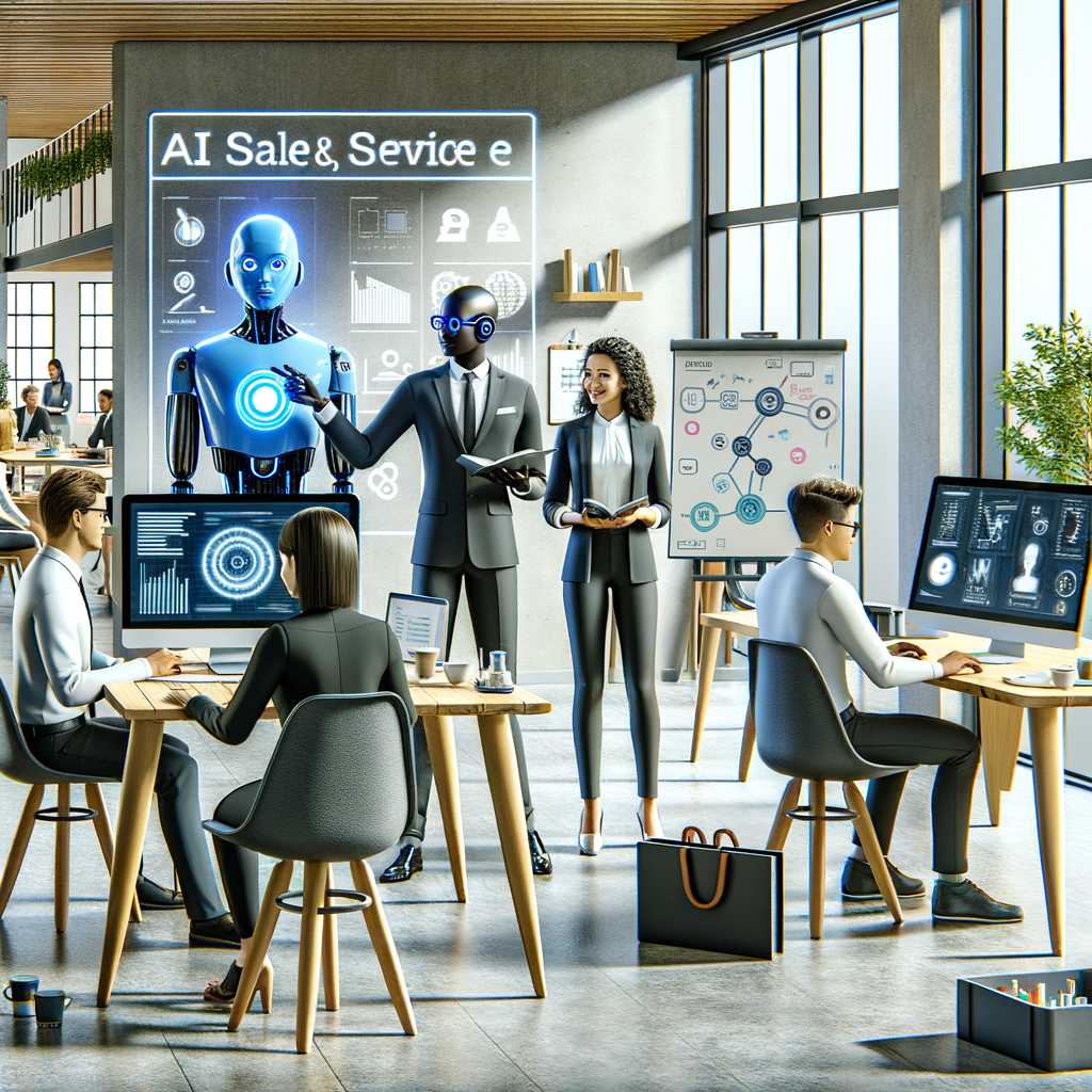 ai in marketing, sales and service team in a nordic office