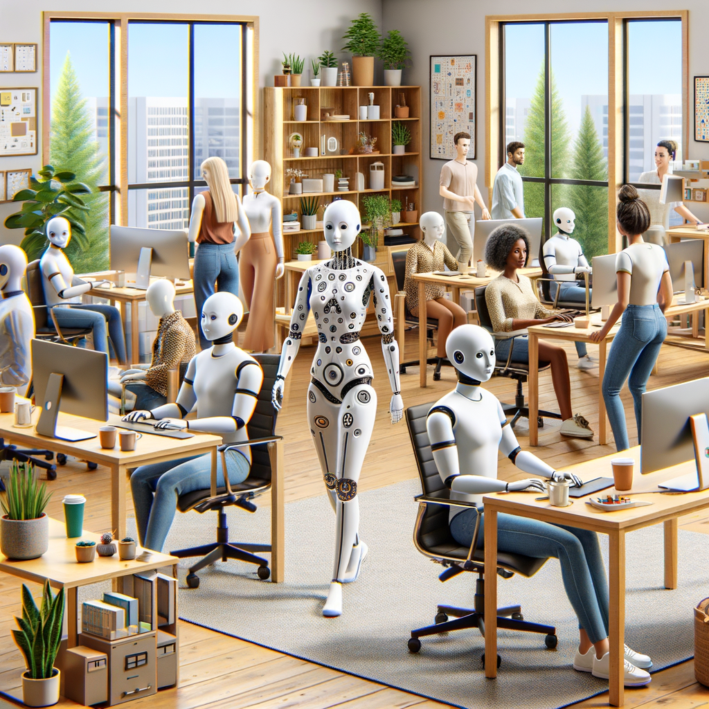 Self-Aware AI team in a nordic office