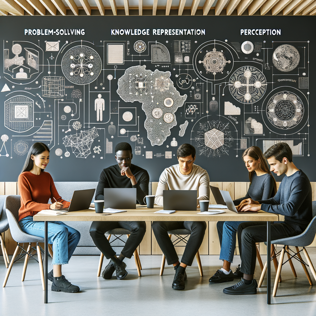 The four fundamental concepts in artificial intelligence are problem-solving, knowledge representation, learning, and perception team in a nordic office