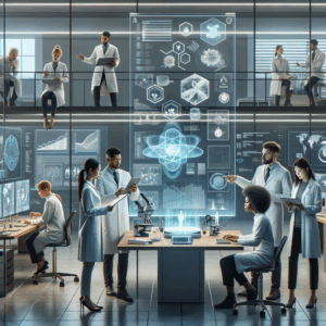 academic science and technology team in a nordic office