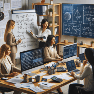 applied mathematics female team in a nordic office