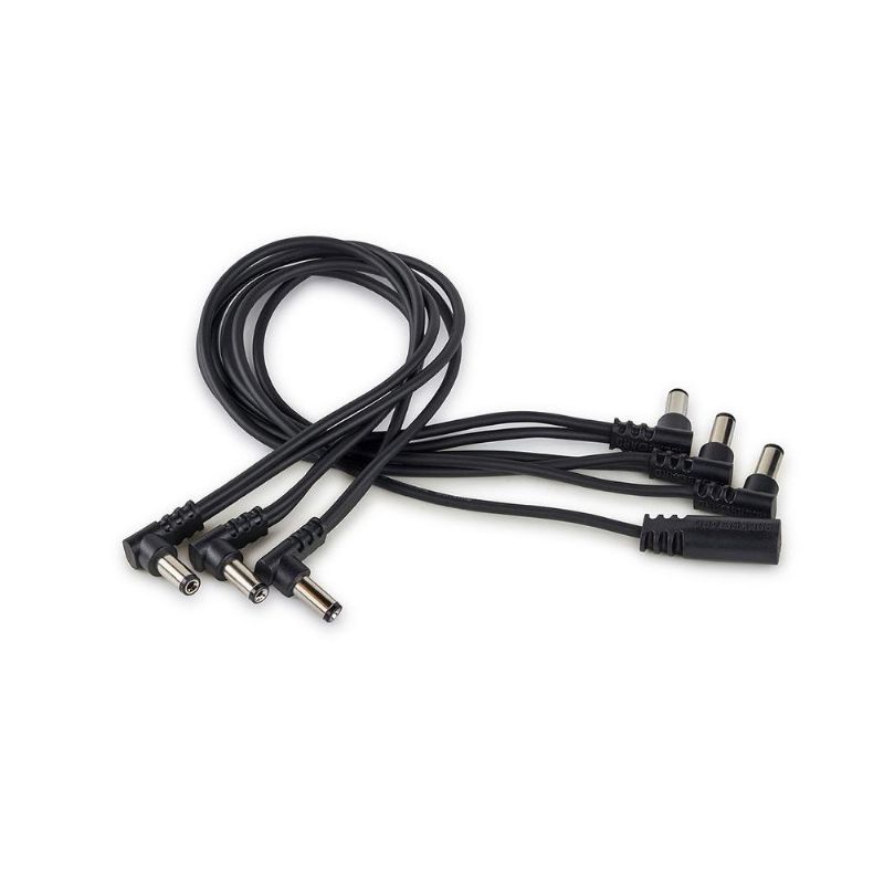 Flat Daisy Chain Cable 6 Outputs, Angled B&J Music