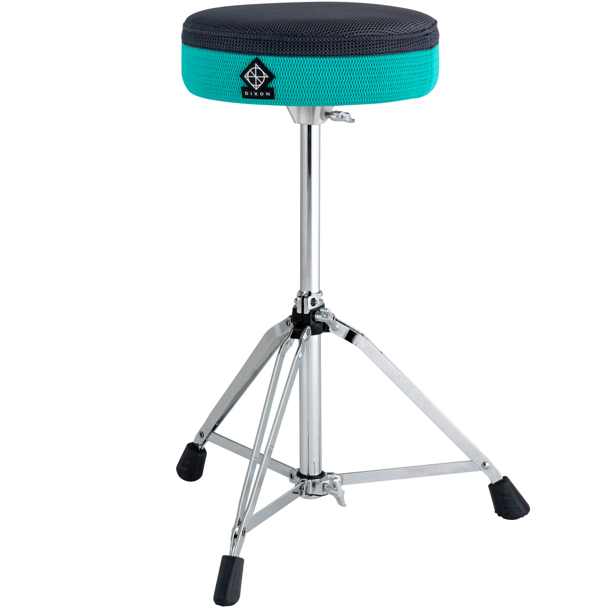 Black Teal Round Drum Throne Coast Music