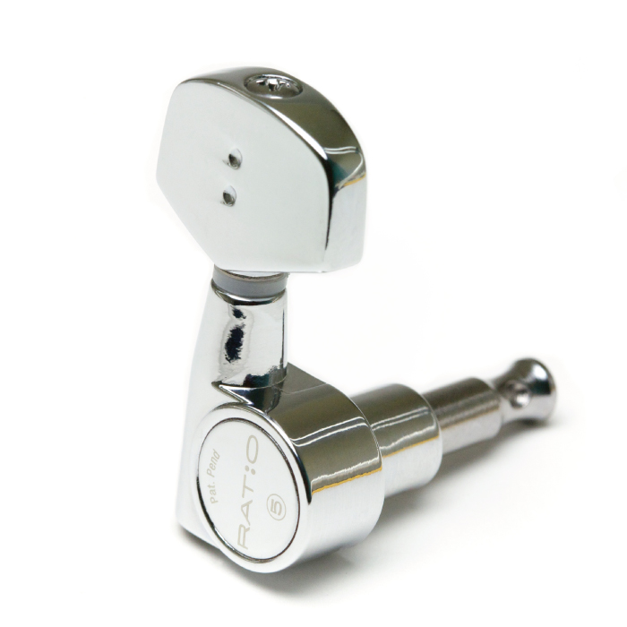 Ratio Tuned Machine Heads Acoustic 3+3 Contemporary Chrome 2 Pin