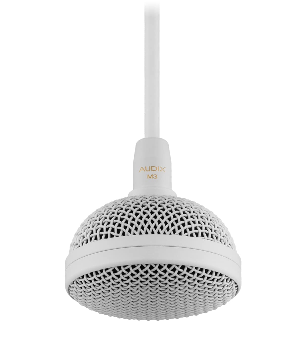 TriElement Hanging Ceiling Microphone with 4' Cable, White Erikson Audio