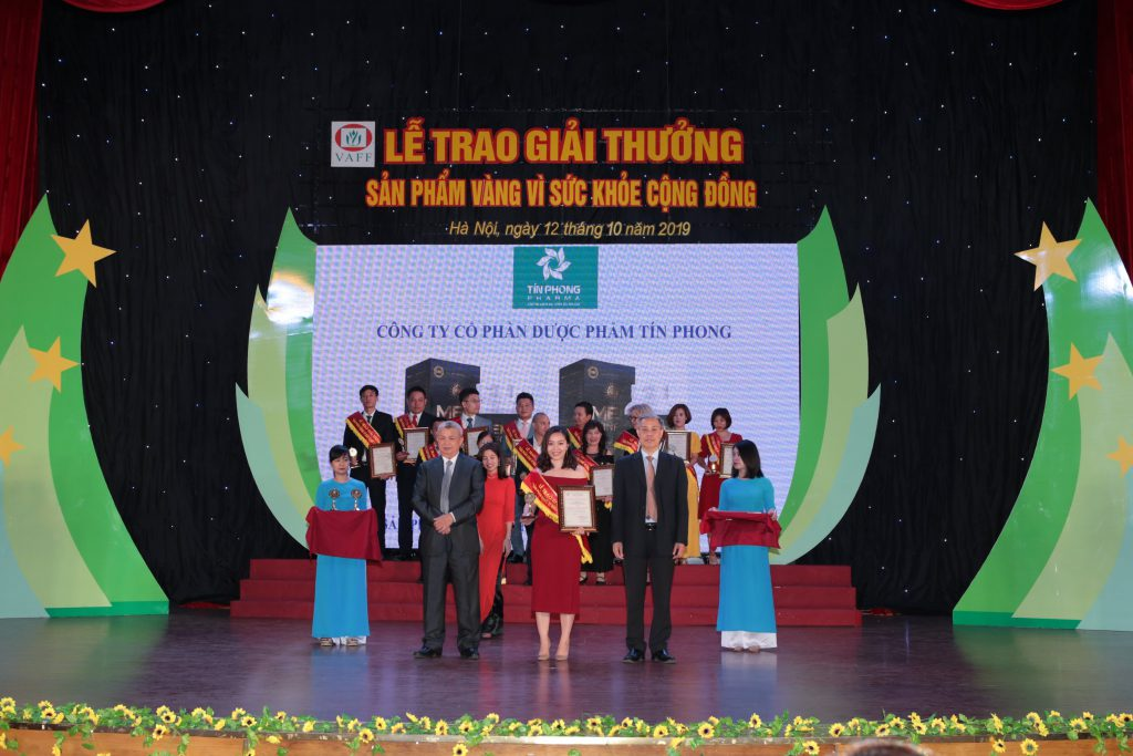 Dược phẩm tín phong tự hào nhận giải thưởng: sản phẩm vàng vì sức khỏe cộng đồng