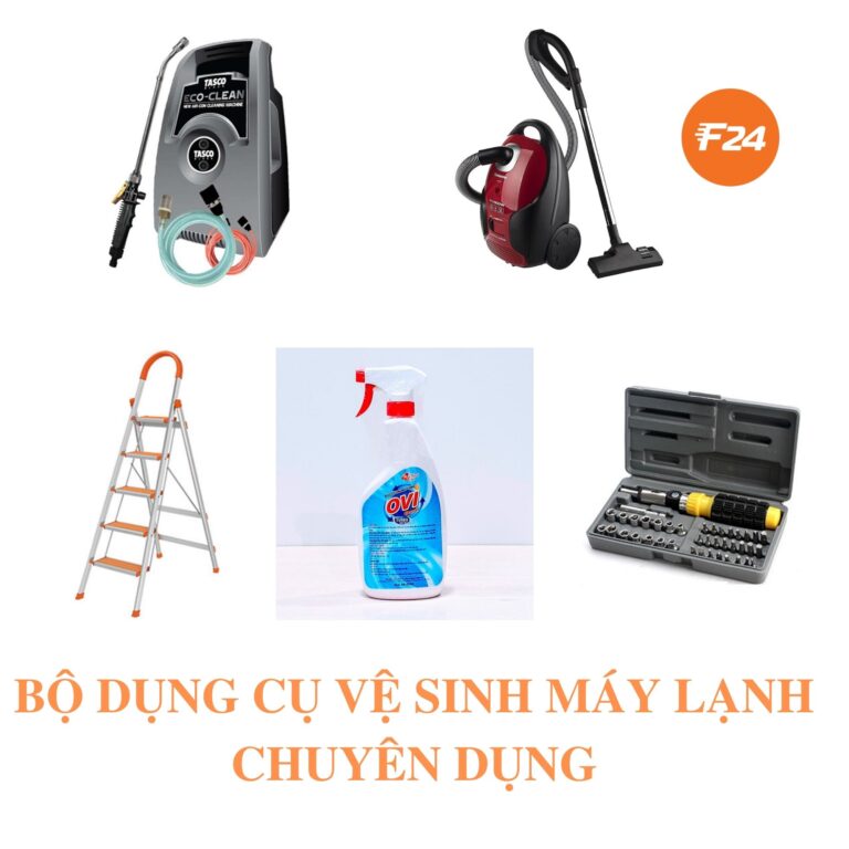 Bộ dụng cụ về sinh máy lạnh gồm những gì?
