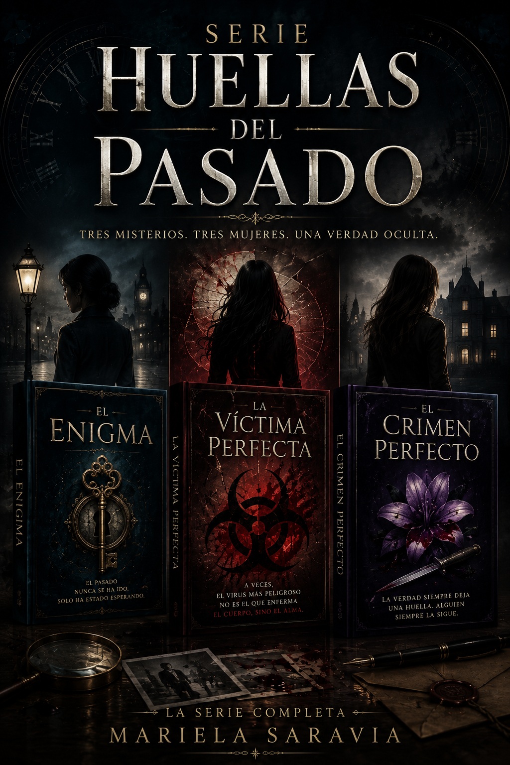 Huellas el pasado: serie completa (noir, thriller, psicológico- crimen- ficción histórica)