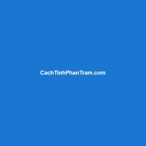 Cách tính phần trăm