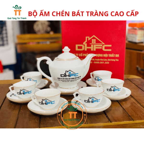 Bộ ấm trà in logo