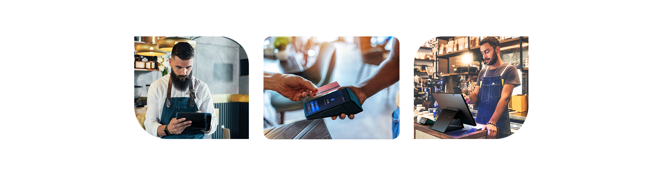 POS system image collage with various ways businesses use SkyTab