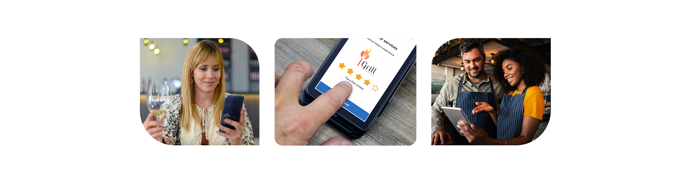 customer loyalty programs image collage showing various customer loyalty activities