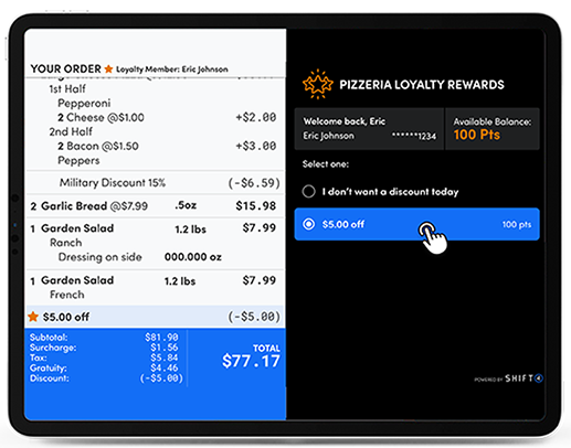 SkyTab POS features online ordering user interface