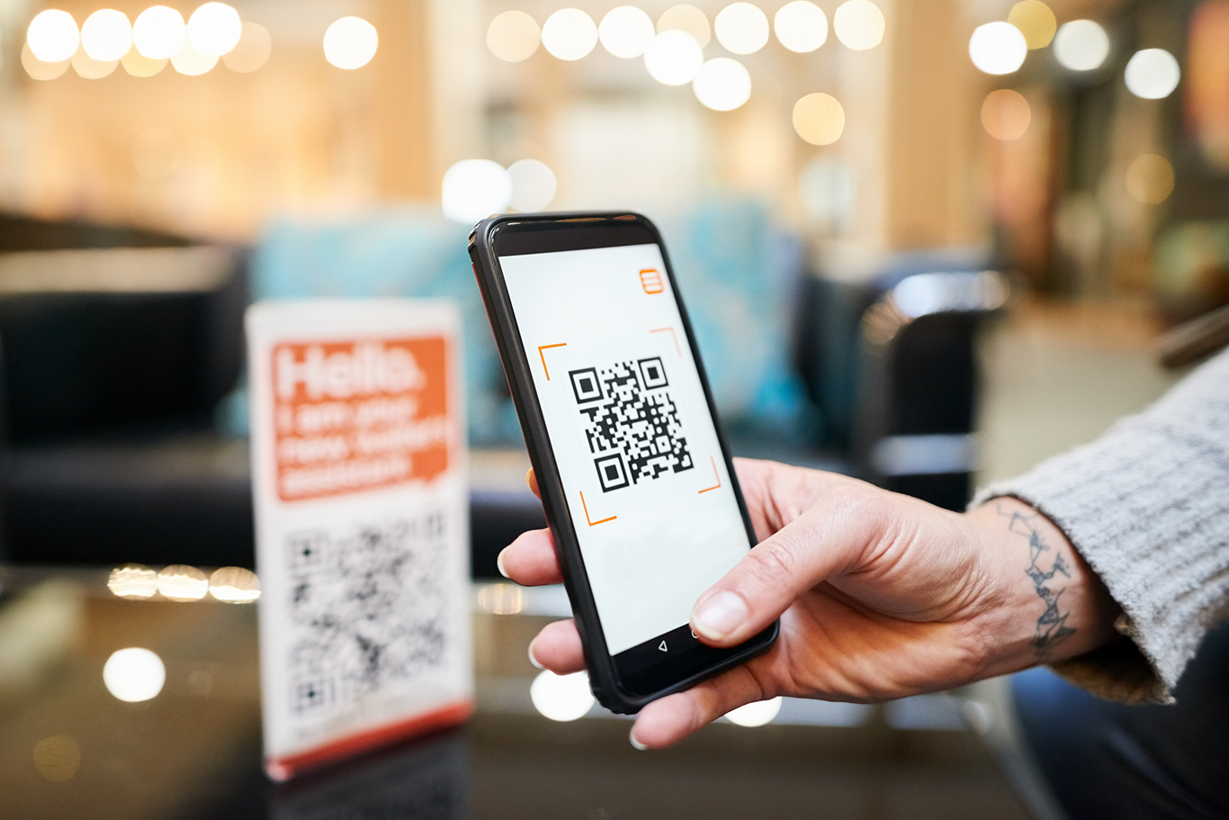 SkyTab Table service POS customer ordering via QR code from their phone