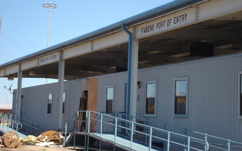 The Pale Swimming Ghost at Fabens Old Port of Entry