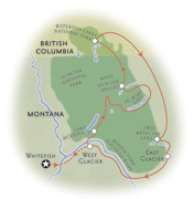 Glacier Montana Map
