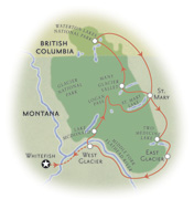 Glacier Montana Map