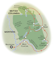 Glacier Montana Map