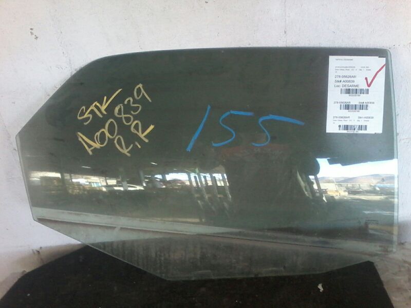 2008 Chrysler 300 Door Glass, Rear