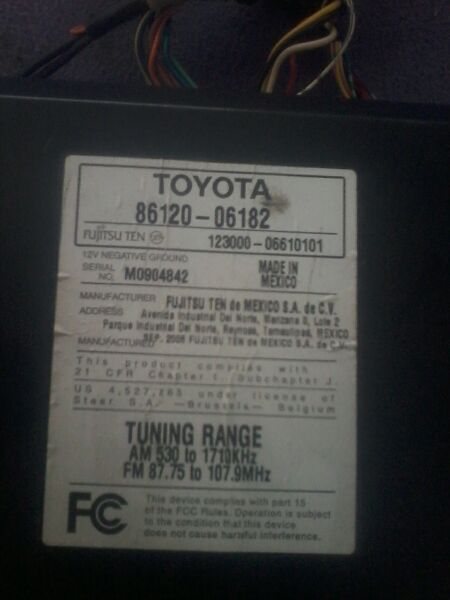 Used 2009 Toyota CAMRY Radio Audio - Stock #A01636