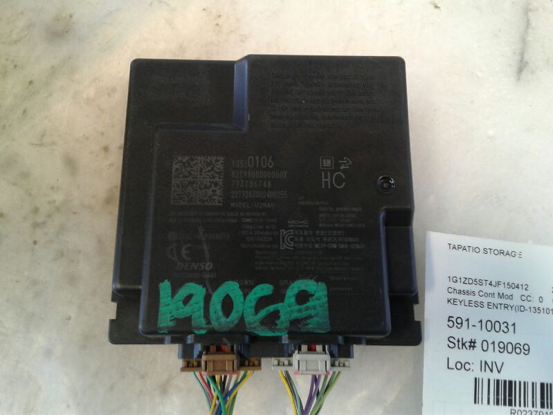 Used 2018 General Motors CHEVELLE (keyless entry) - Stock #019069