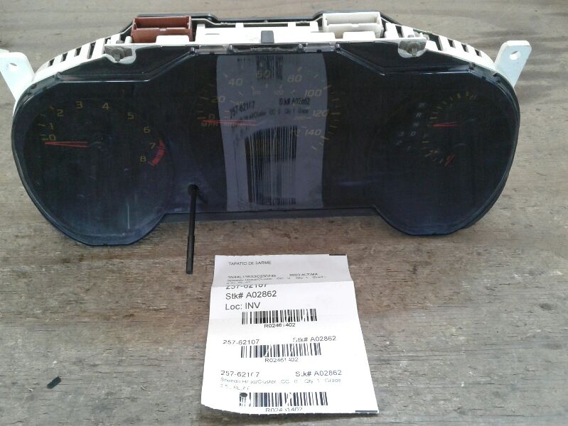 Used 2003 Nissan ALTIMA w/o LCD trip and temperature in speedometer - Stock #A02862