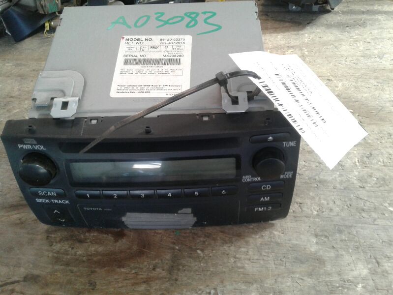 Used 2003 Toyota COROLLA w/o cassette - Stock #A03083