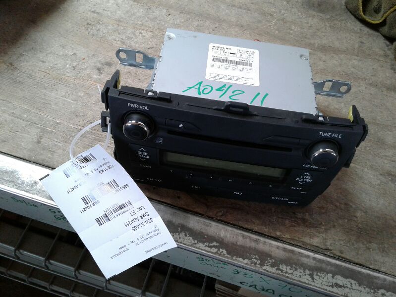 Used 2010 Toyota COROLLA ID A518A0 on radio face - Stock #A04211