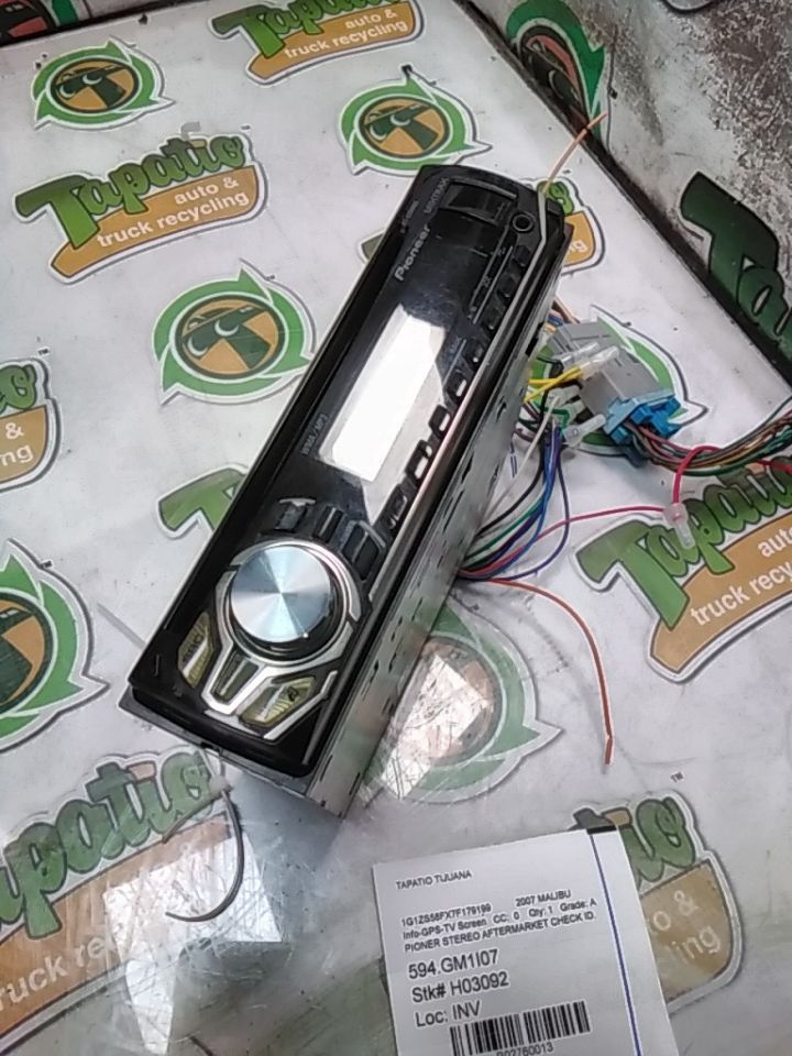 Used 2007 General Motors CHEVELLE AM-FM-stereo-CD player (opt UN0) - Stock #H03092