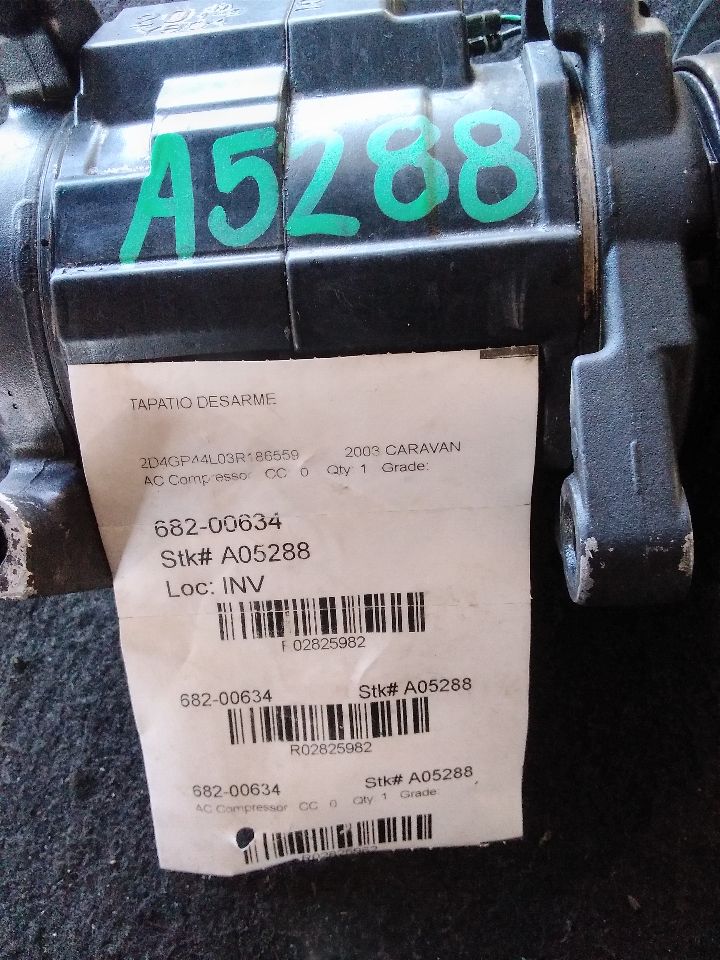 Used 2003 Chrysler CARAVAN rear AC - Stock #A05288