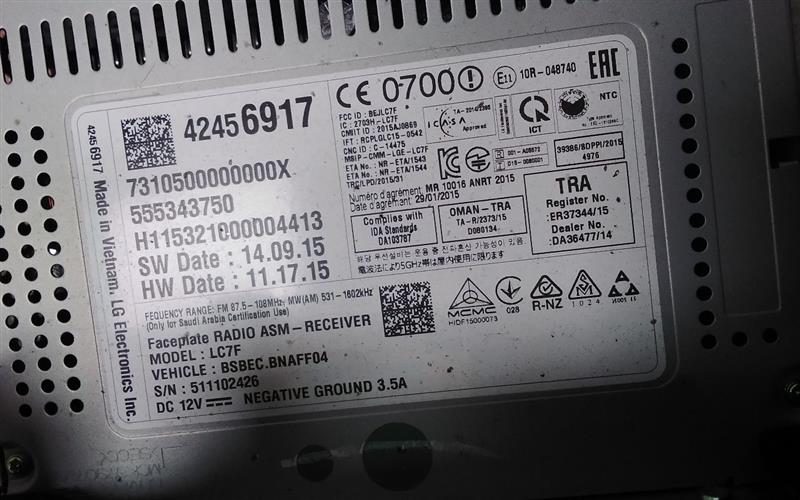 Used 2016 General Motors MALIBU w/o satellite receiver - Stock #H05751
