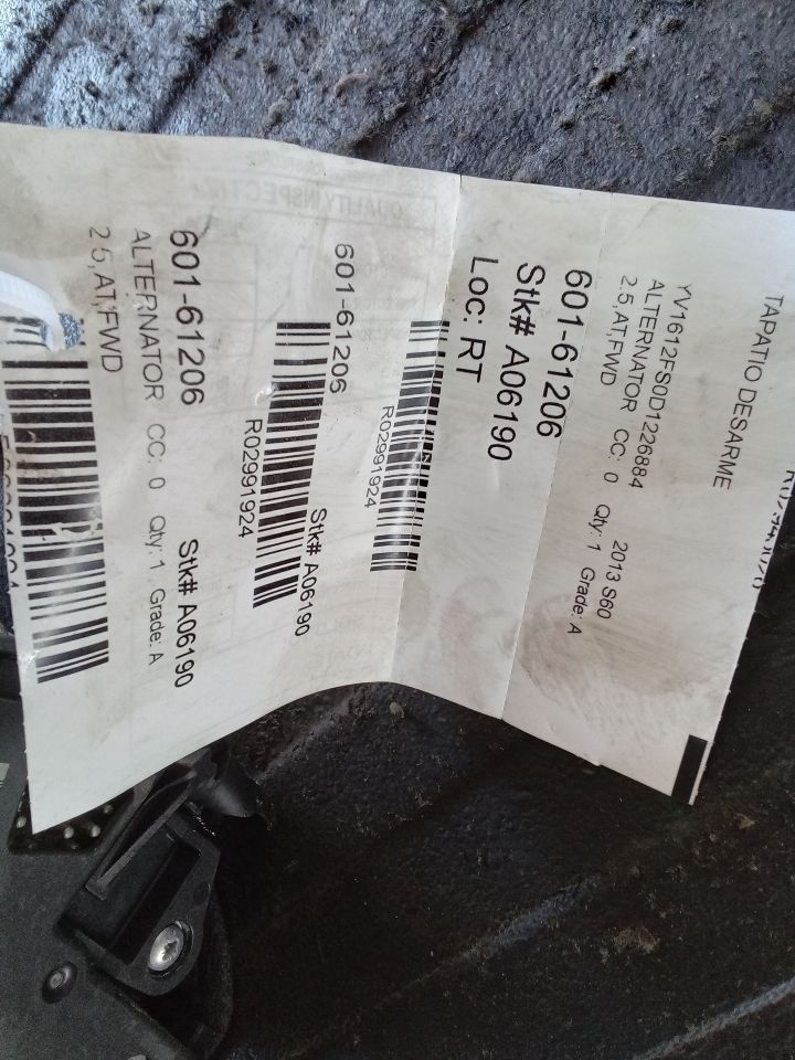 Used 2013 Volvo VOLVO 60 SERIES 150 amp - Stock #A06190