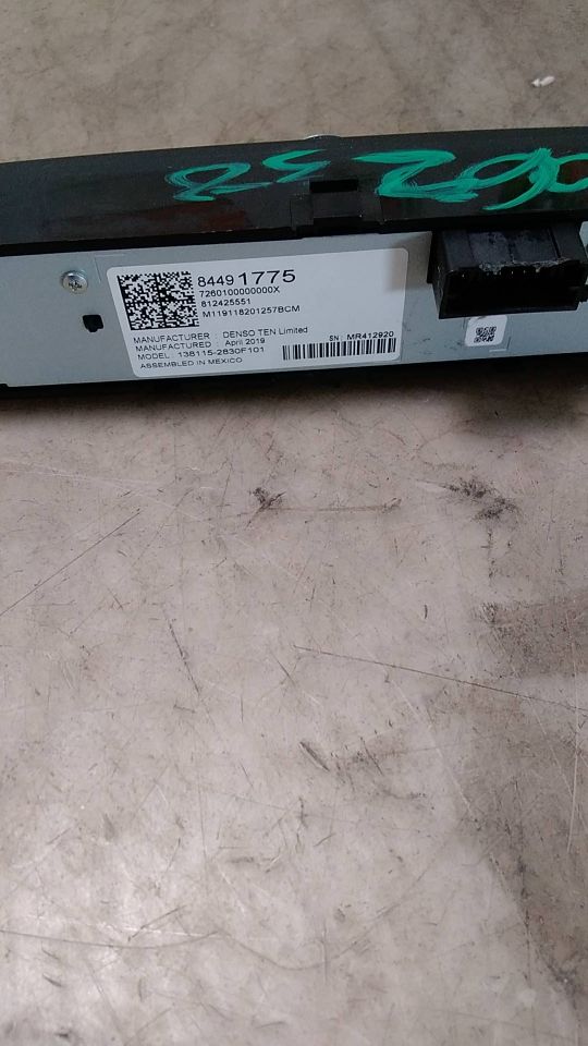 Used 2019 General Motors SILVERADO 1500 PICKUP control panel only - Stock #H06298