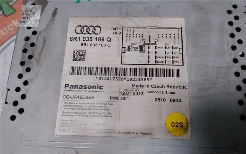 Used 2014 Audi AUDI A4 Concert audio system (opt 8UQ) - Stock #H06614