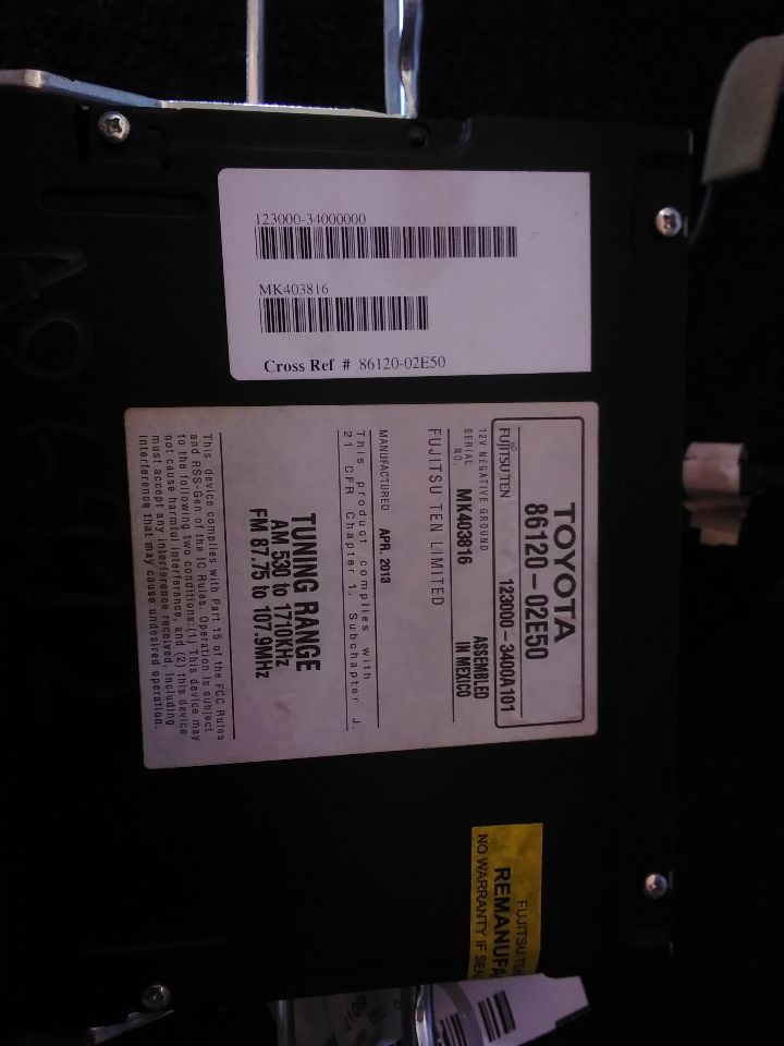 Used 2013 Toyota COROLLA ID 11857 on radio face - Stock #A06912