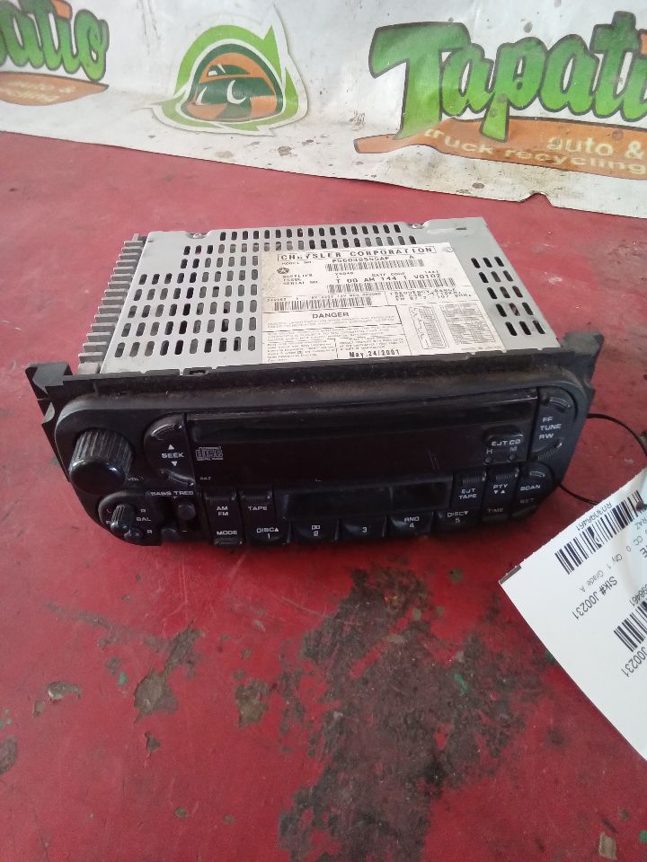 Used 2002 Chrysler DURANGO AM-FM stereo-cassette-CD-changer control (face plate ID RAZ) - Stock #J00231