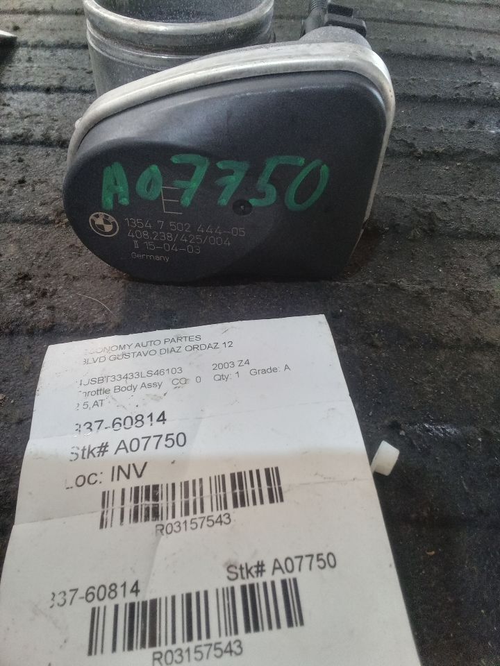 2003 BMW BMW Z4 Throttle Body Assy