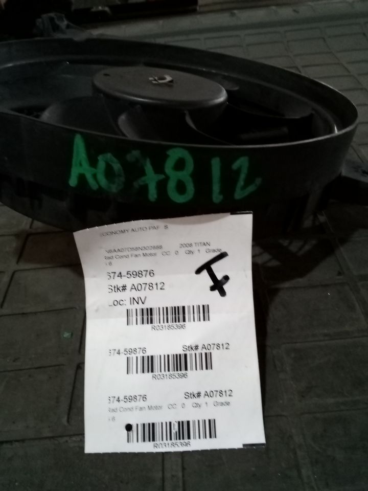 2008 Nissan TITAN Rad Cond Fan Motor