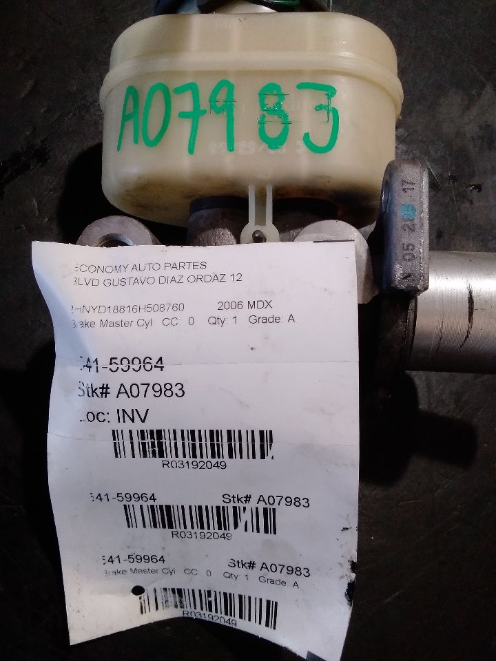 2006 Acura MDX Brake Master Cyl