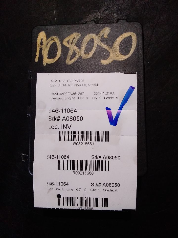 2014 Nissan ALTIMA Fuse Box, Engine