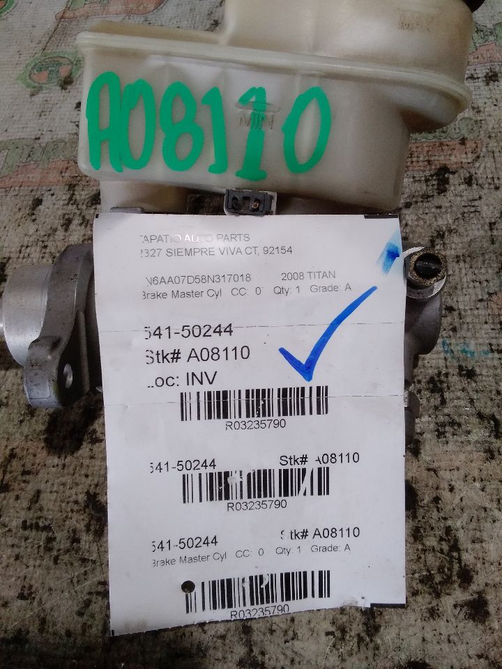 2008 Nissan TITAN Brake Master Cyl