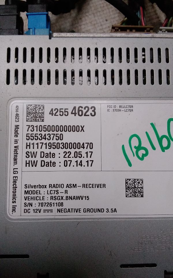 Used 2018 General Motors COLORADO Radio Audio - Stock #H09181