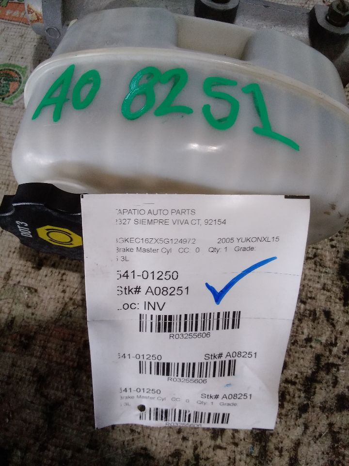 2005 General Motors YUKON XL 1500 Brake Master Cyl