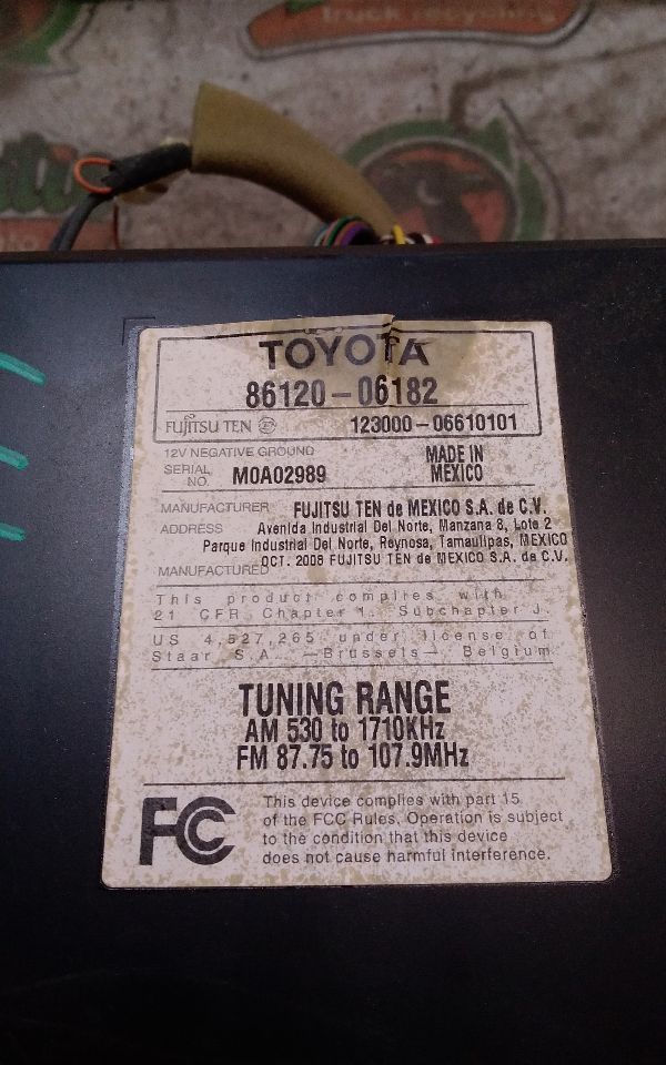 Used 2009 Toyota CAMRY ID 51822 on radio face - Stock #H09479