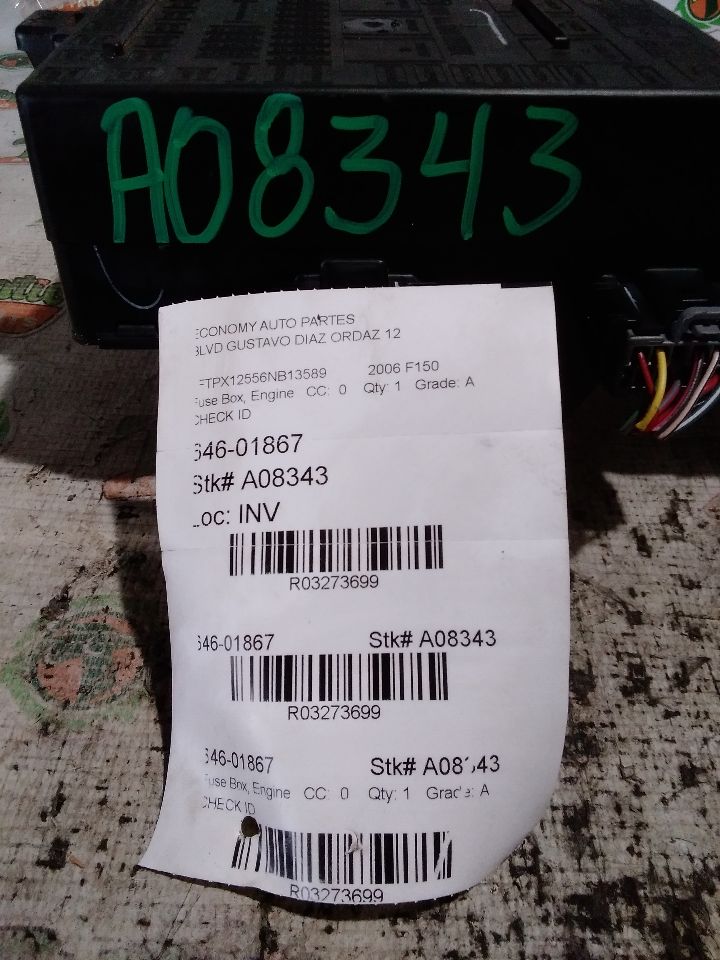 2006 Ford FORD F150 PICKUP Fuse Box, Engine