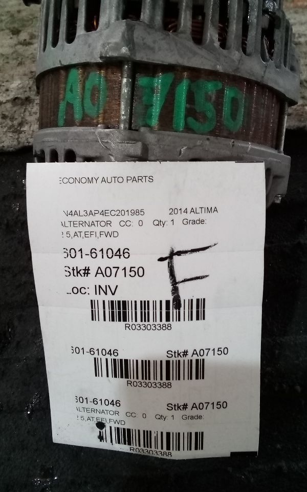 2014 ALTIMA Nissan Alternator