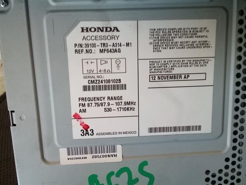 Used 2013 Honda CIVIC US market (face plate ID 2XC3) - Stock #A08625