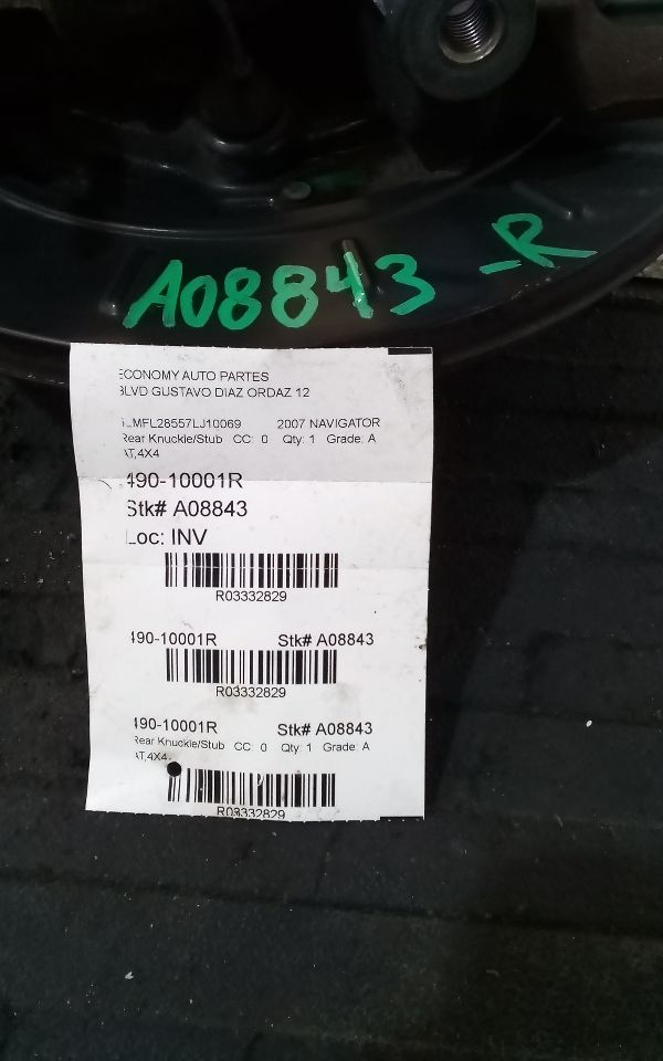 2007 Ford NAVIGATOR Rear Knuckle/Stub