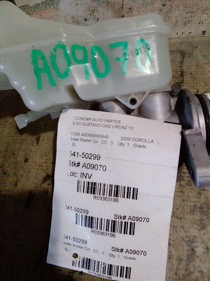 2009 Toyota COROLLA Brake Master Cyl