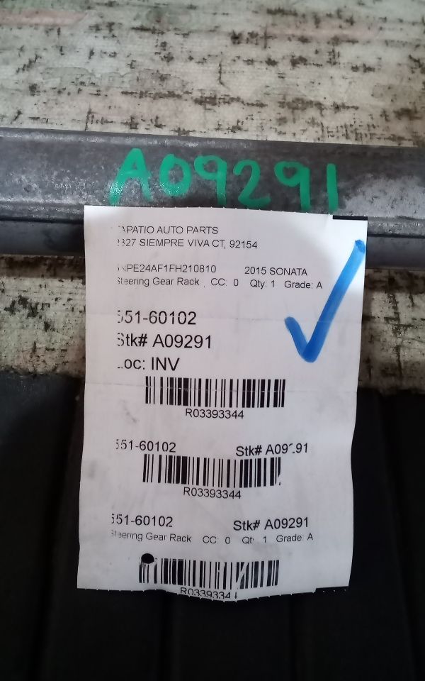 2015 Hyundai SONATA Steering Gear Rack